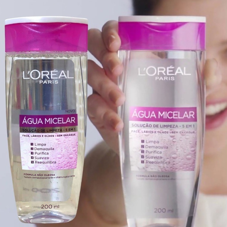 Água Micelar L’Oréal Paris Solução de Limpeza 5 em 1, 200ml