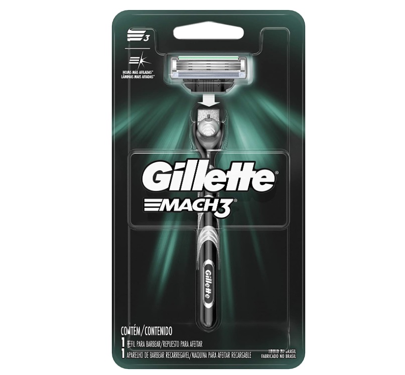 Gillette Mach3 Aparelho de Barbear – 1 Unidades