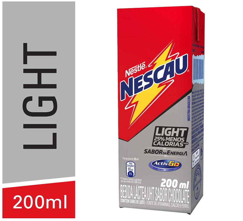 Bebida Láctea, Prontinho, Light Nescau, 200ml