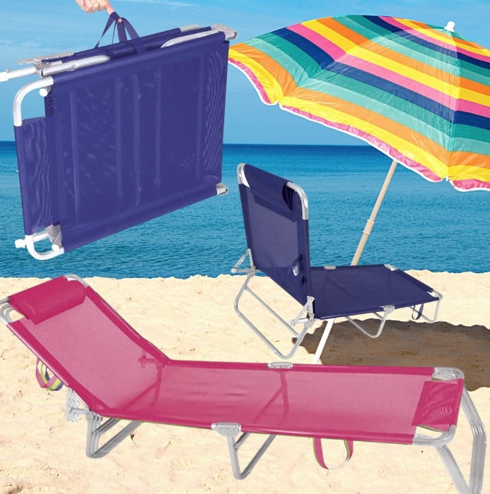 Cadeira Espreguiçadeira Alumínio Mor Azul Marinho Mor