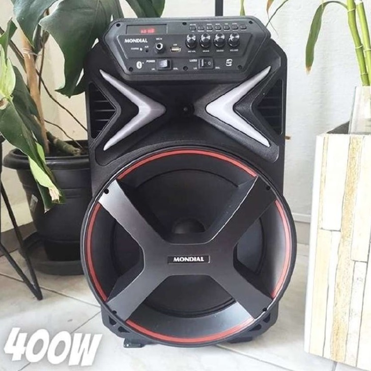 Caixa de Som Amplificada Mondial, Connect Lights, Bivolt, 400W RMS – CM-400