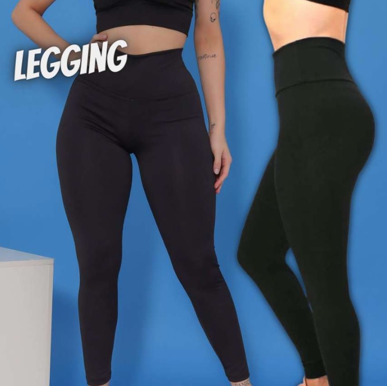 Calça Legging Fitness Academia Leg Cintura Alta Feminino