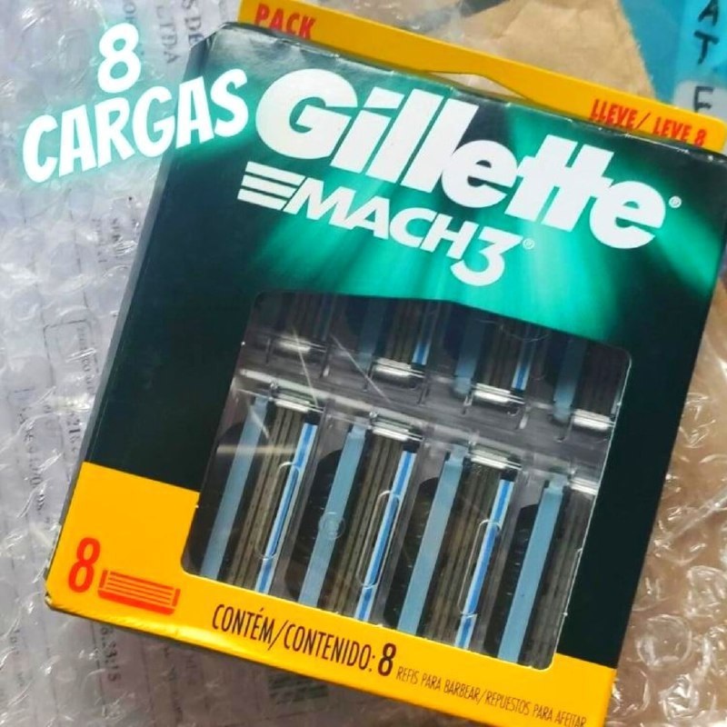 Carga para Aparelho de Barbear Gillette Mach3 – Leve 8 Pague 6