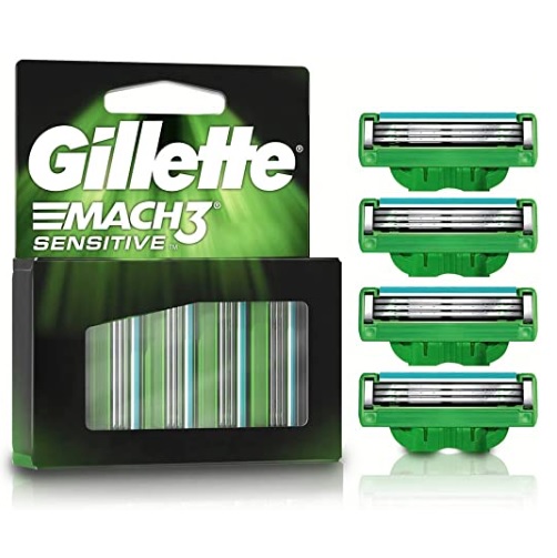 Carga para Aparelho de Barbear Gillette Mach3 Sensitive 4 unidades