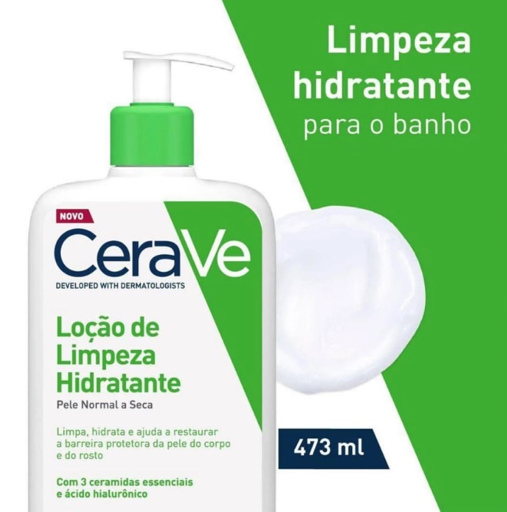 CeraVe, Loção de Limpeza Hidratante de Banho, Sem Espuma – 473ml