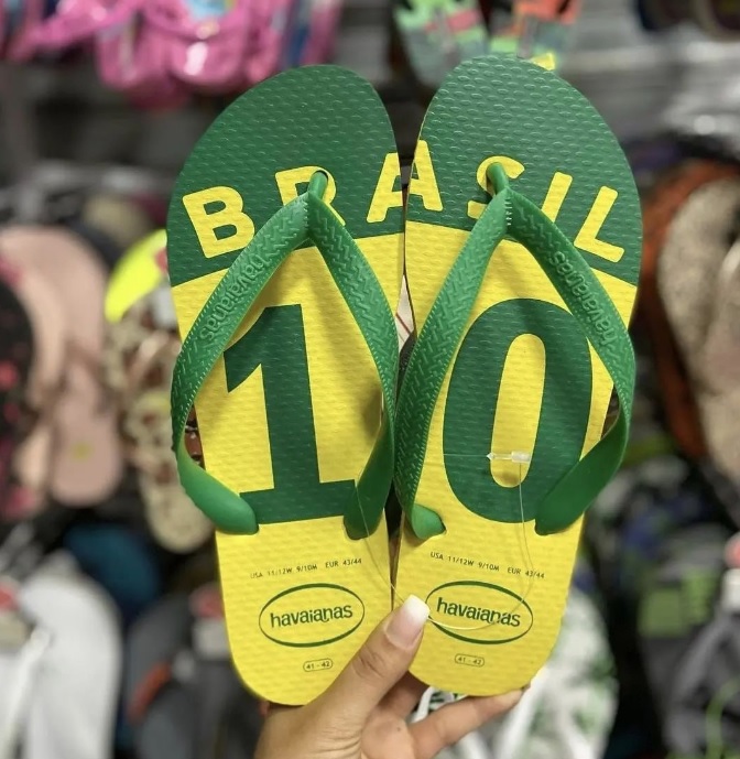 Chinelo Havaianas Brasil 10 Copa do Mundo Unissex