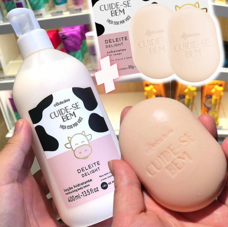 Combo Cuide-se Bem Deleite: Loção Corporal 400ml + 2 Sabonetes em Barra