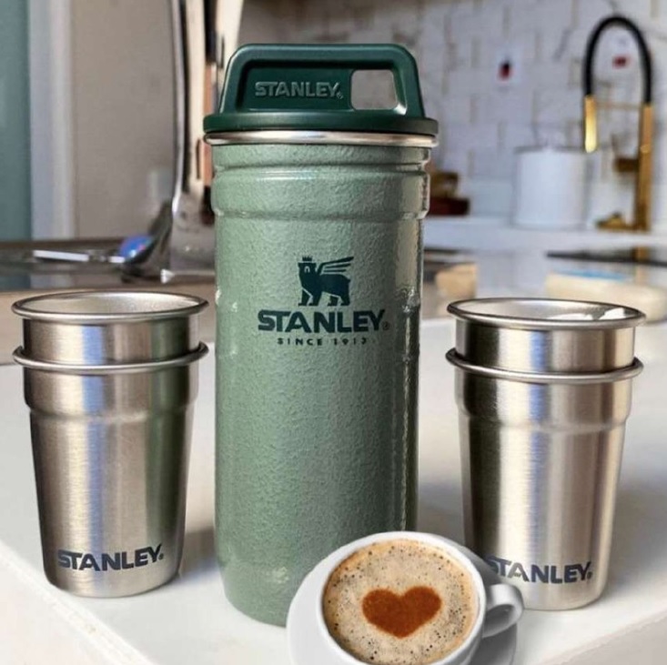 Conjunto de copos Stanley 10-01705-033 The Nesting Shot Glass Set, Hammertone Green