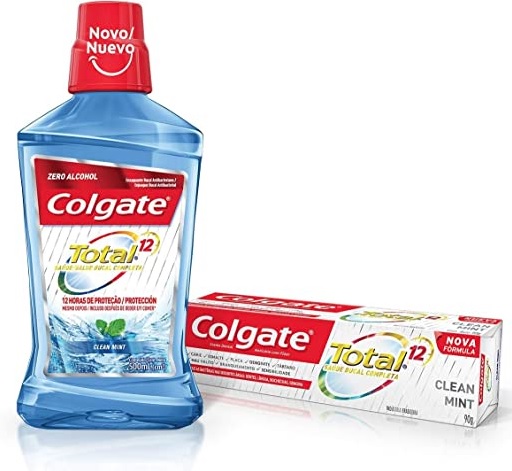 Enxaguante Bucal Colgate Total 12 Clean Mint 500ml Promo 1 Total 12 90g