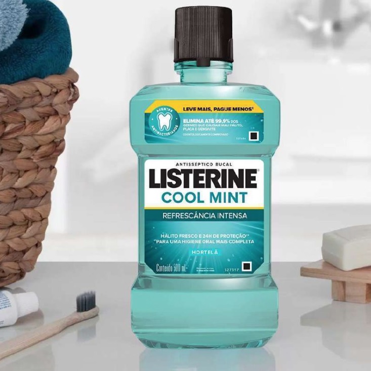 Enxaguatório Bucal Zero, Listerine, 500Ml