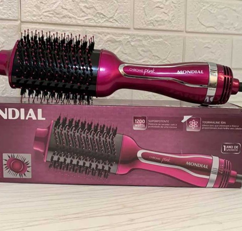 Escova Secadora Mondial Chrome ES04 Rosa 127V