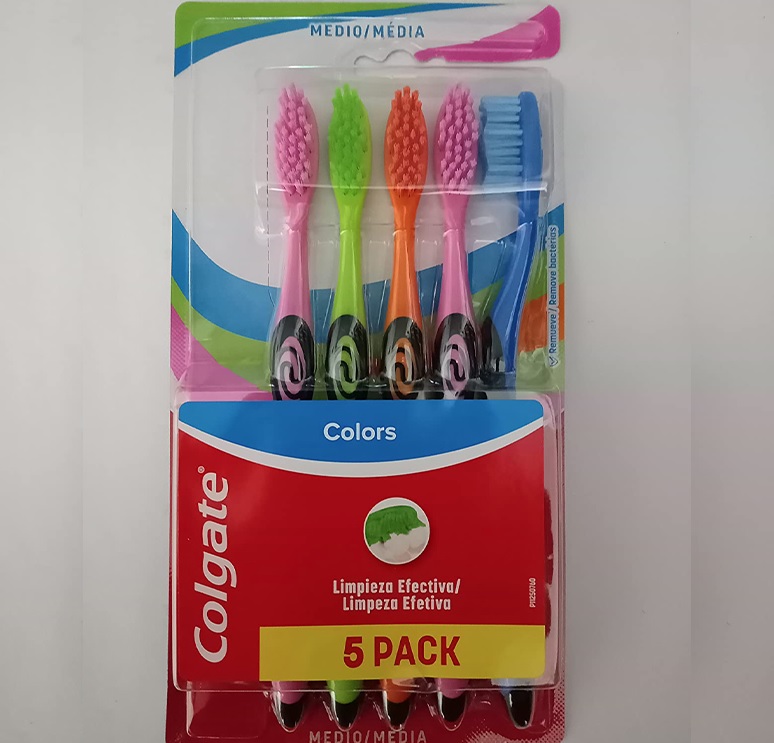 Escova de Dente para família Colgate Colors 5 unid