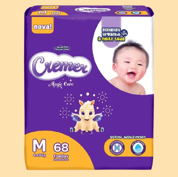 Fralda Cremer Hiper M 68 Unidades