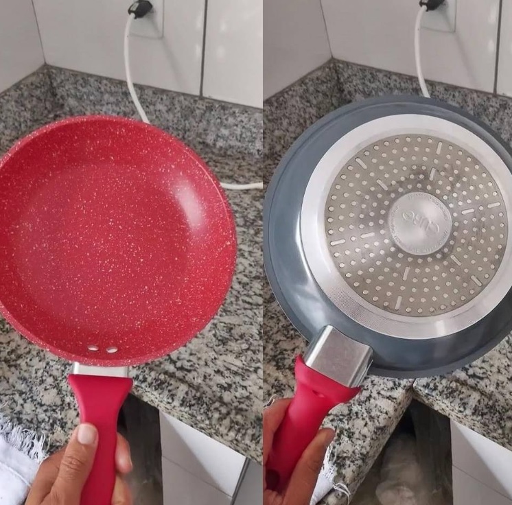 Frigideira 20 cm ColorStone de alumínio com antiaderente Titânio, ALU8204-TI, Euro Home