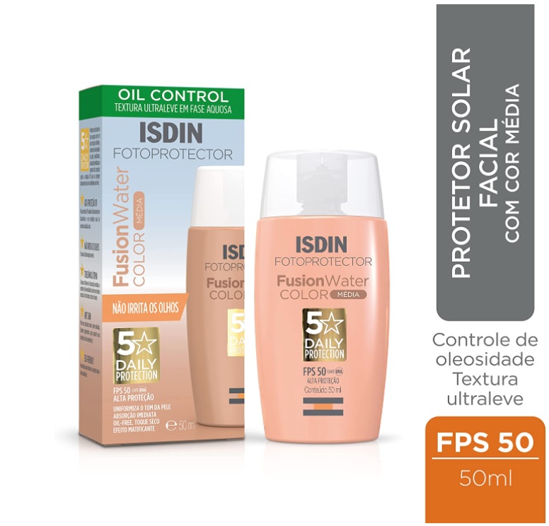 Fusion Water Protetor Solar Facial com Cor Isdin