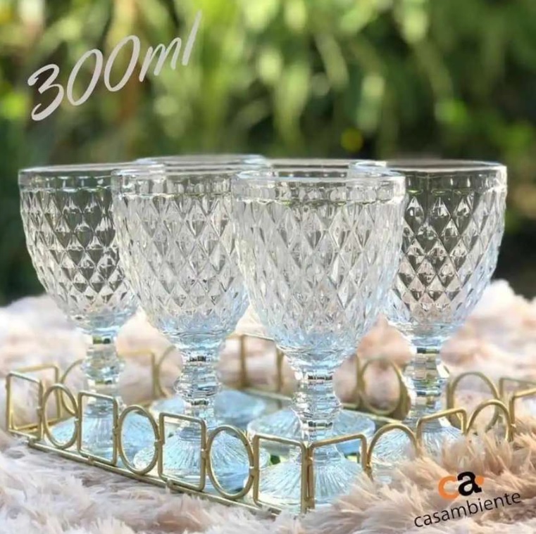 Jogo de Taças de Vidro Transparente Galaxy 340ml 6 peças – Casambiente