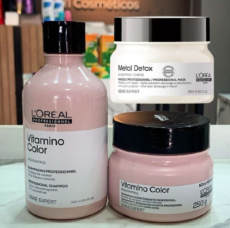KIT Vitamino Color – Shampoo 300ml + Máscara Vitamino Color + Metal Detox