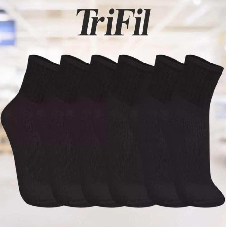 Kit com 6 Meias Básicas Atoalhadas, Trifil, Adulto Unissex