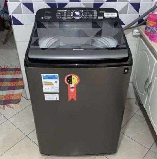 Lavadora de Roupas Panasonic NA-F170P6TA – 17Kg Cesto Inox 10 Programas de Lavagem