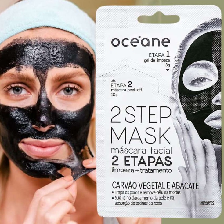 Máscara Facial 2 Etapas de Carvão Vegetal e Abacate – Dual Step Mask 13g