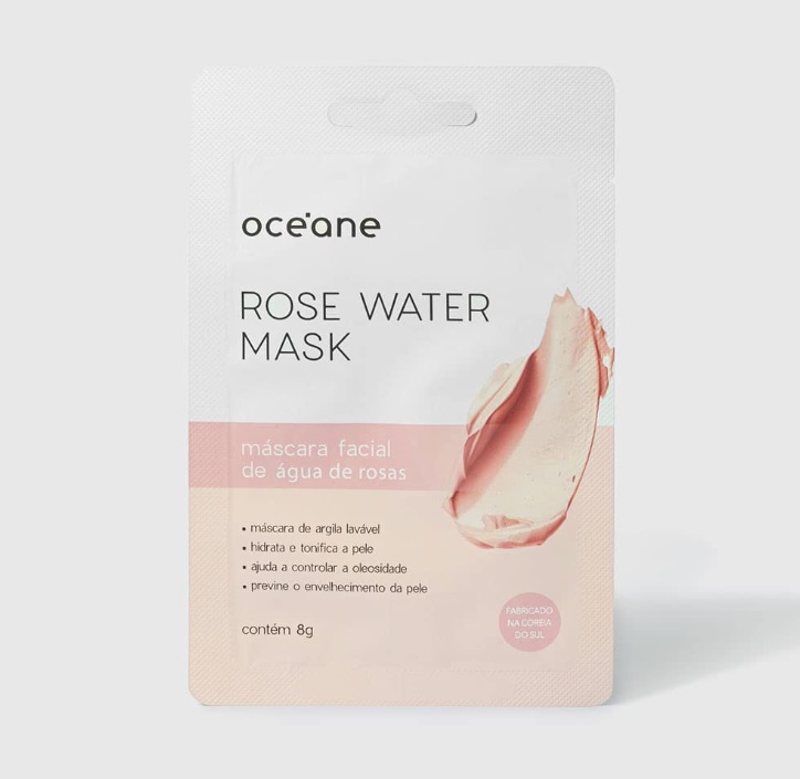 Máscara Facial com Água de Rosas – Rose Water Mask 8g