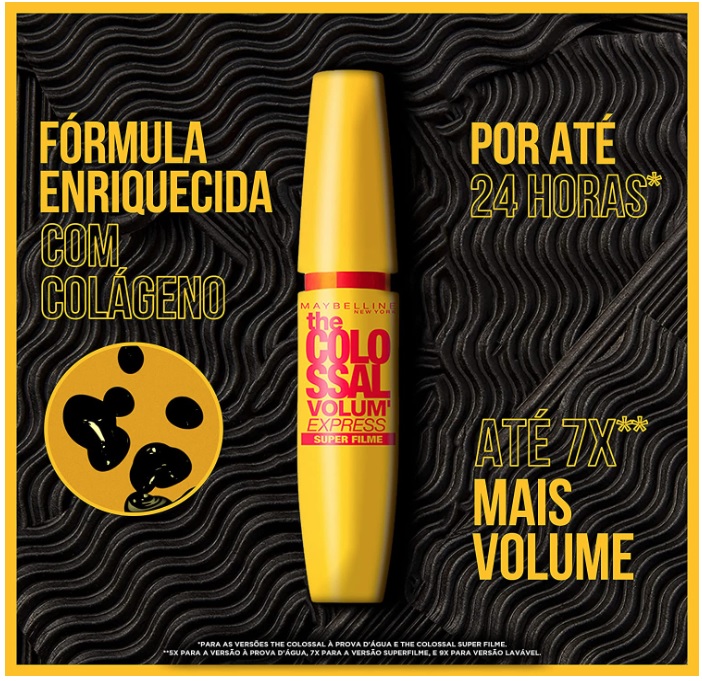 Máscara de Cílios Maybelline The Colossal Volum’ Express Super Filme 9,2ml