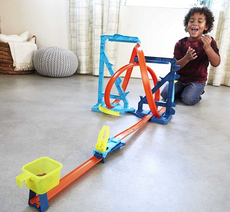 Mattel Hot Wheels Track Builder Kit Infinity Loop, Azul e Laranja