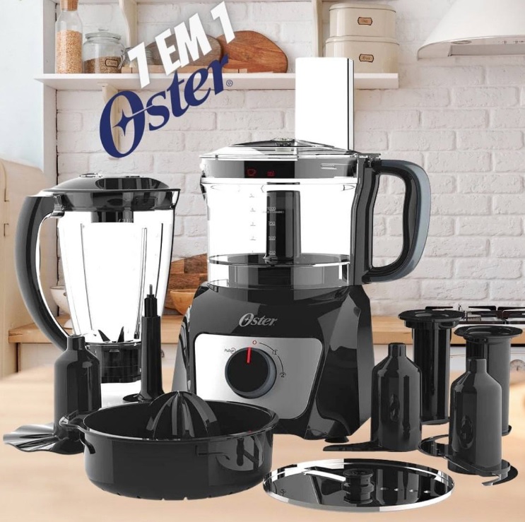 Multiprocessador De Alimentos 7 Em 1, Preto, 110v, Oster