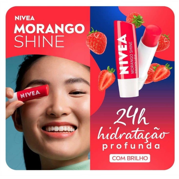NIVEA Hidratante Labial Morango Shine