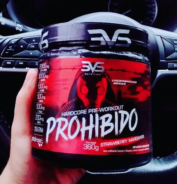 Prohibido Pré Treino Hardcore Pré-Workout, 3VS Nutrition 360 g