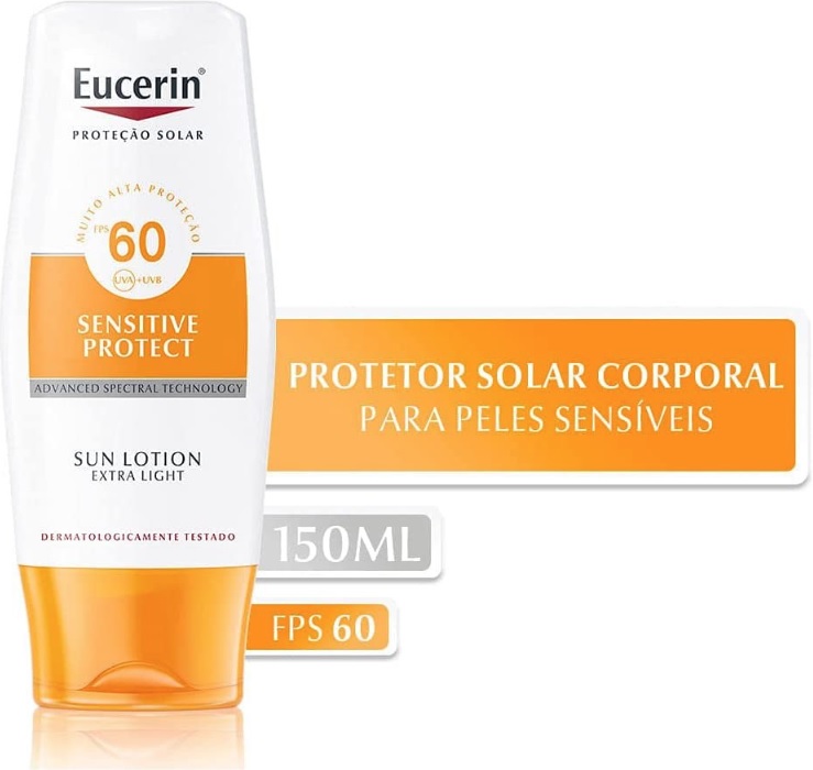 Protetor Solar Eucerin Sun Extra Light FPS 60 150ml