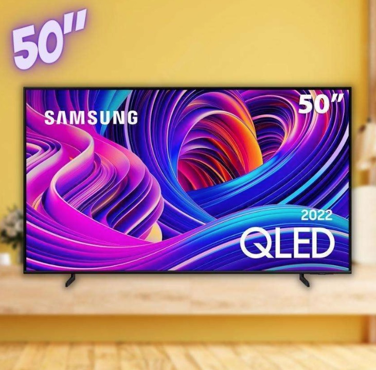 Samsung Smart TV 50″ QLED 4K 50Q60B 2022, Modo Game, Som em Movimento, Tela sem limites, Design Slim