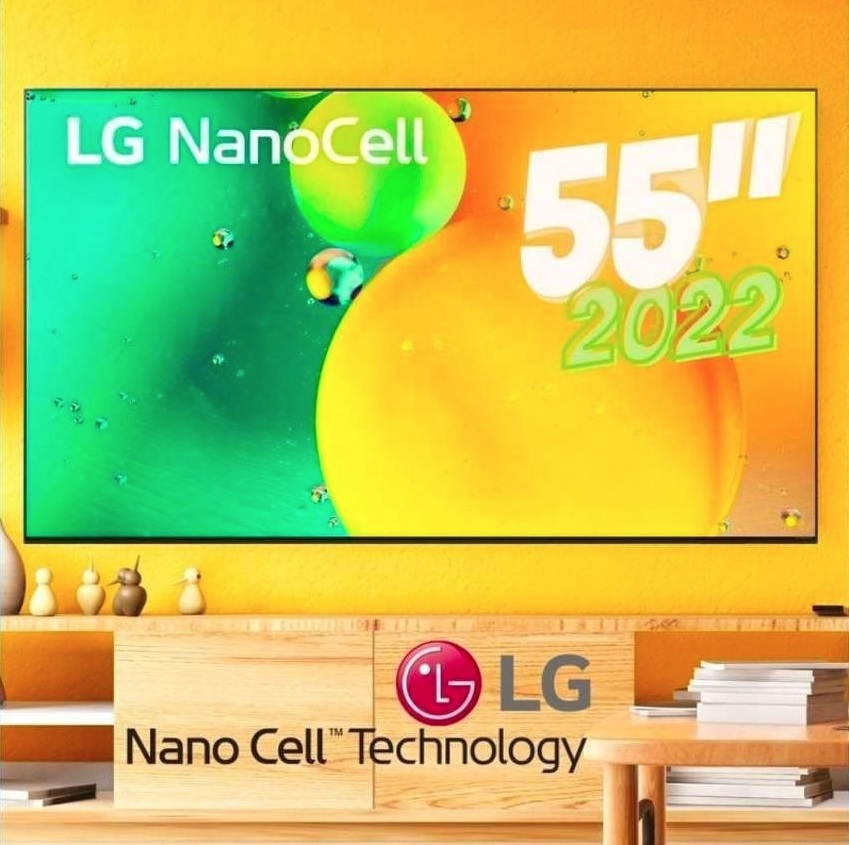 Smart TV LG 55″ 4K NanoCell 55NANO75 HDMI 2.0 Nvidia GEFORCE NOW ThinQAI Smart Magic Google Alexa