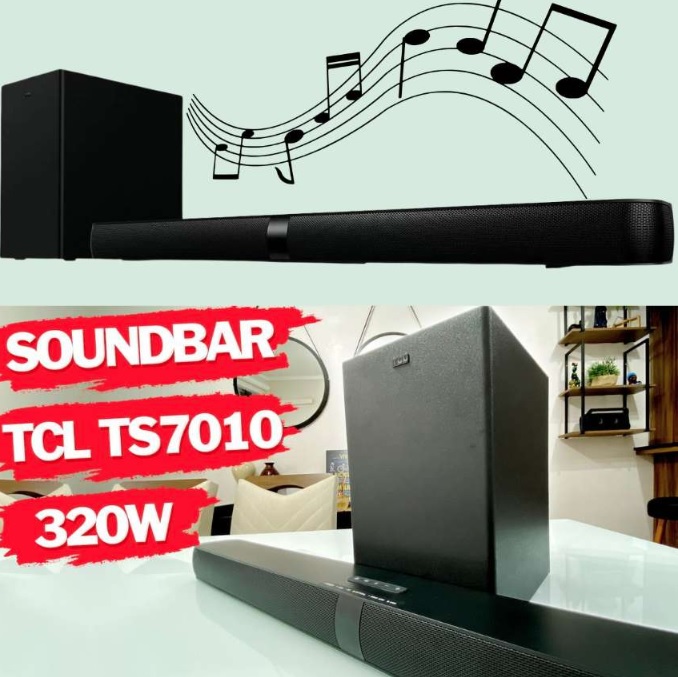 Soundbar TCL TS7010 com Subwoofer Bluetooth – 2.1 Canais USB