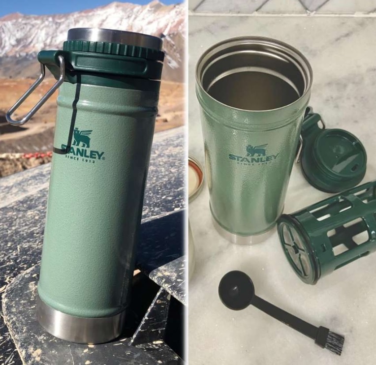 Stanley 10-01855-013 The Travel Mug French Press Hammertone Green 473 ml
