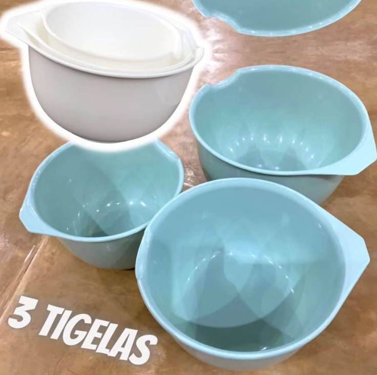 Glad Tigelas de mistura com bico de despejo, conjunto de 3