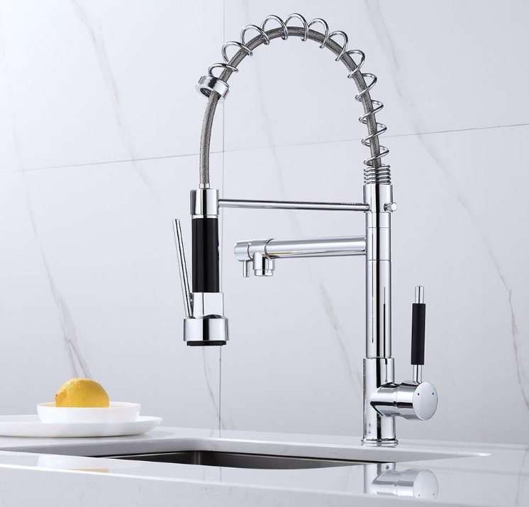 Torneira Gourmet 50cm com Misturador Monocomando Cromada de Bancada Belcca TGM50C-BL