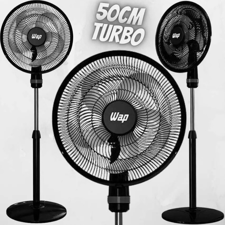 Ventilador de Coluna de pé WAP Rajada Turbo W130 Preto 50CM 127V