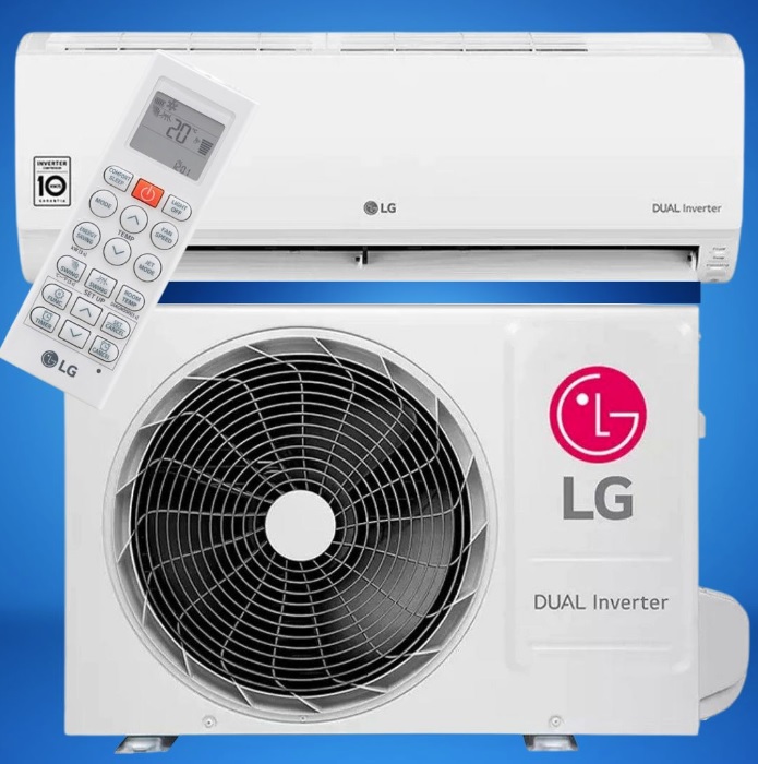 Ar Condicionado Split Inverter LG Hi Wall DUAL Voice 9000 BTUs Quente Frio S4NW09AA31B – 220V