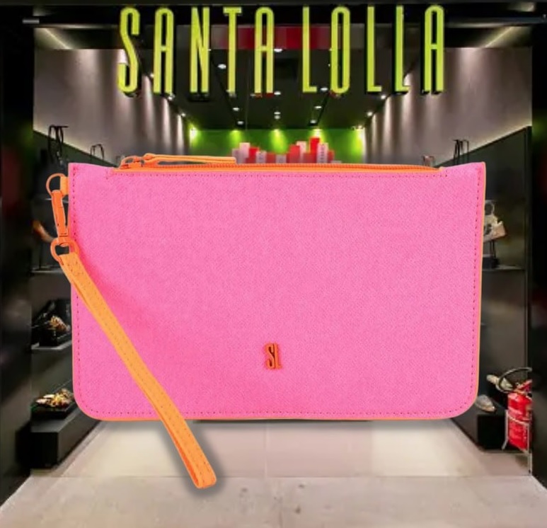 Bolsa Clutch Santa Lolla Risco Feminina