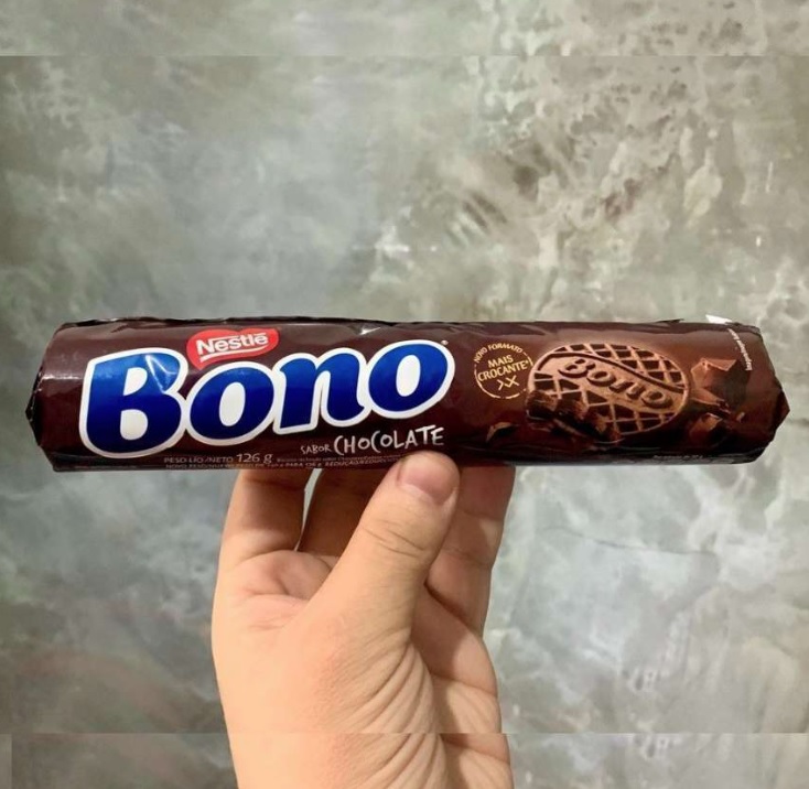 Bono Biscoito Recheado, Chocolate, 126g