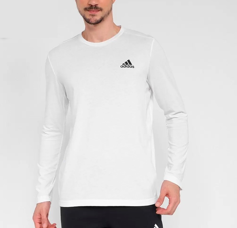 Camiseta Adidas D2M Feelready Manga Longa Masculina