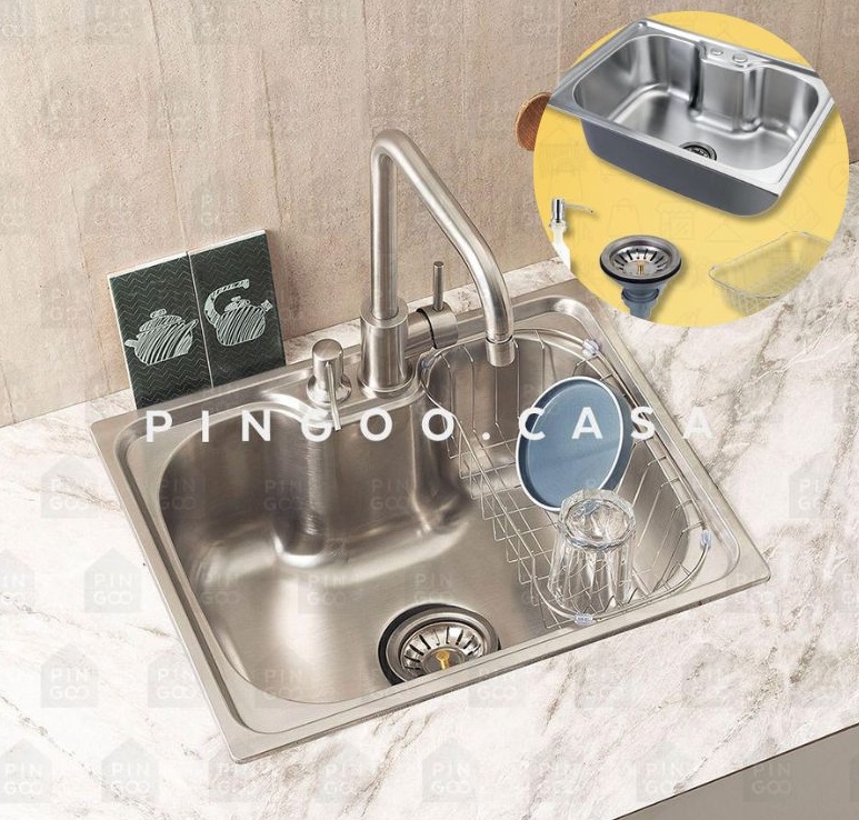 Cuba Para Cozinha Gourmet Aço Inox Nawa 50 cm Pingoo.casa – Prata