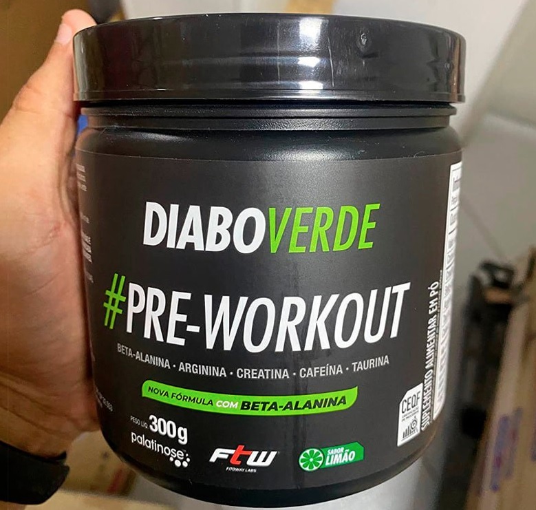 Diabo Verde Insano Pre – Workout – 300G Limão – Ftw, Fitoway, 300 G