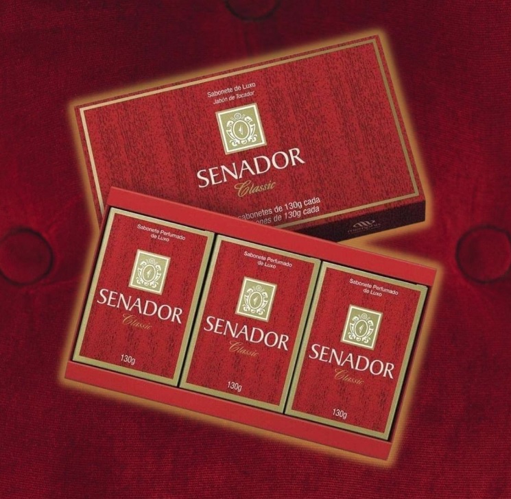 Estojo com 3 Sabonetes Senador Classic, de 130G Cada., Senador