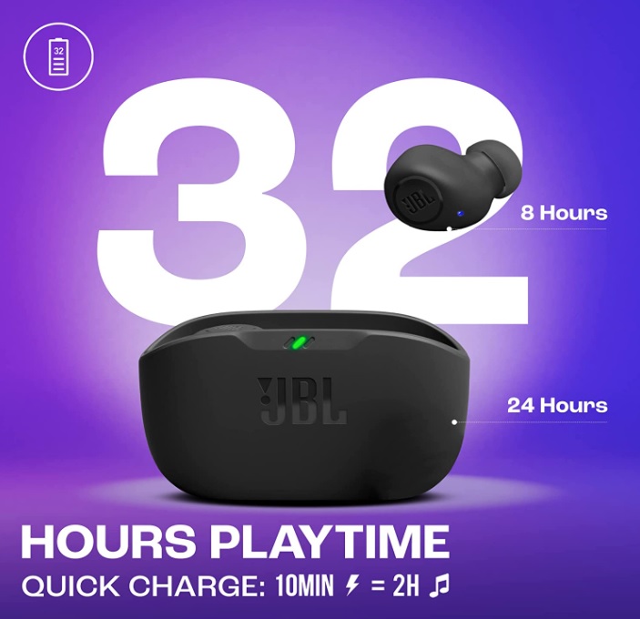 Fones de Ouvido JBL Wave Buds – Preto