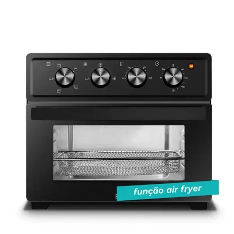 Forno Elétrico 22L 1800W com função Air Fryer Preto – BEL22AD 127V – COMPREBEL