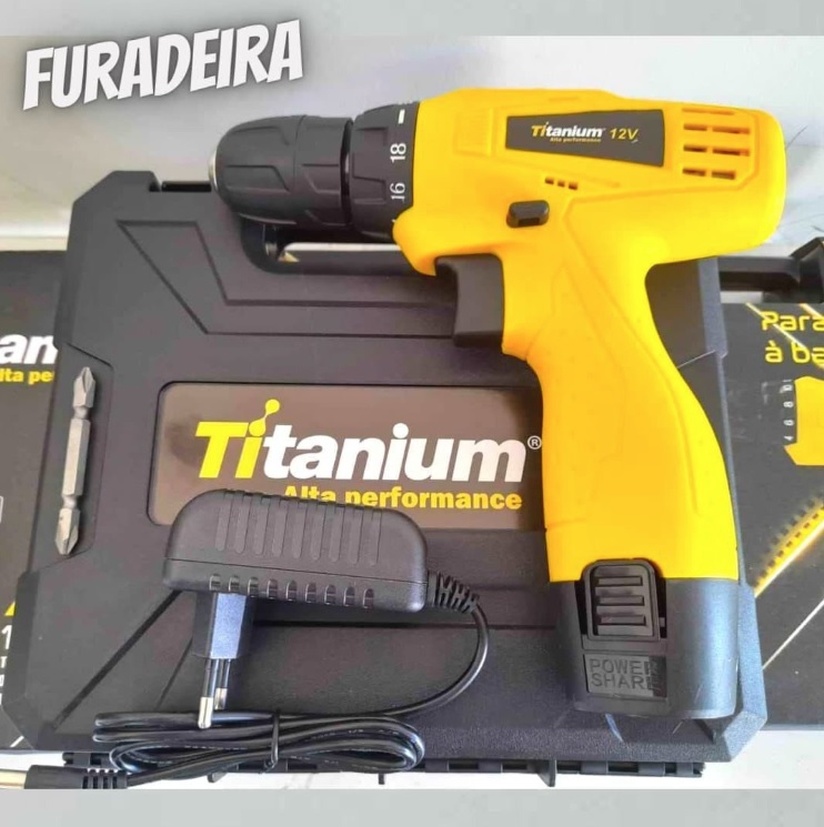 Furadeira Parafusadeira 12V 3/8 Pol Com Bit E Maleta 5498 Titanium