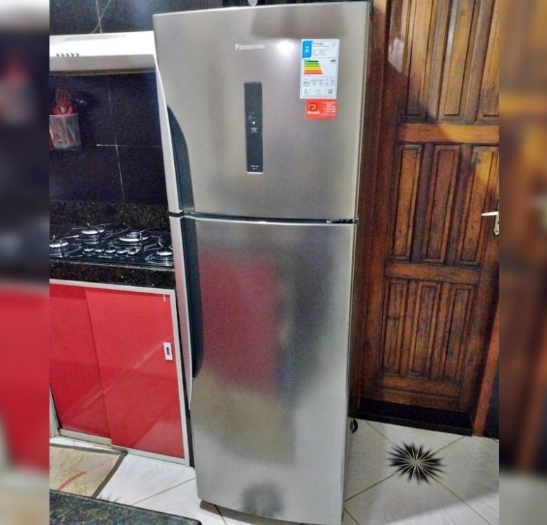 Geladeira/Refrigerador Panasonic Frost Free Duplex – Aço Escovado 387L Top Freezer BT41X