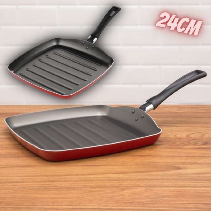 Grill, Garlic, 24 cm, Vermelho, Brinox